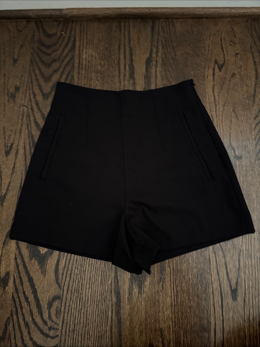 Zara Tailored High-Waist Black Shorts
